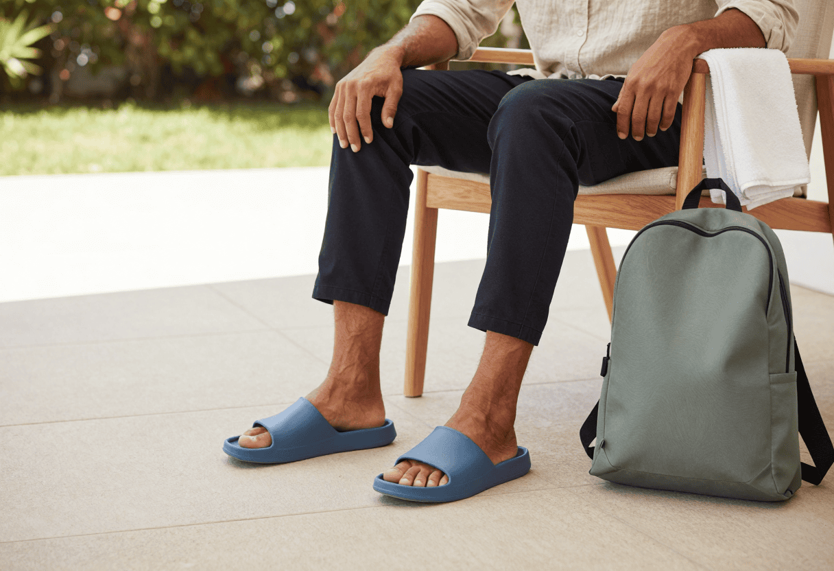 Grippy Outsole Slides for Hard Floors Workdays